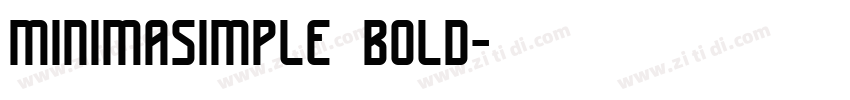 Minimasimple bold字体转换